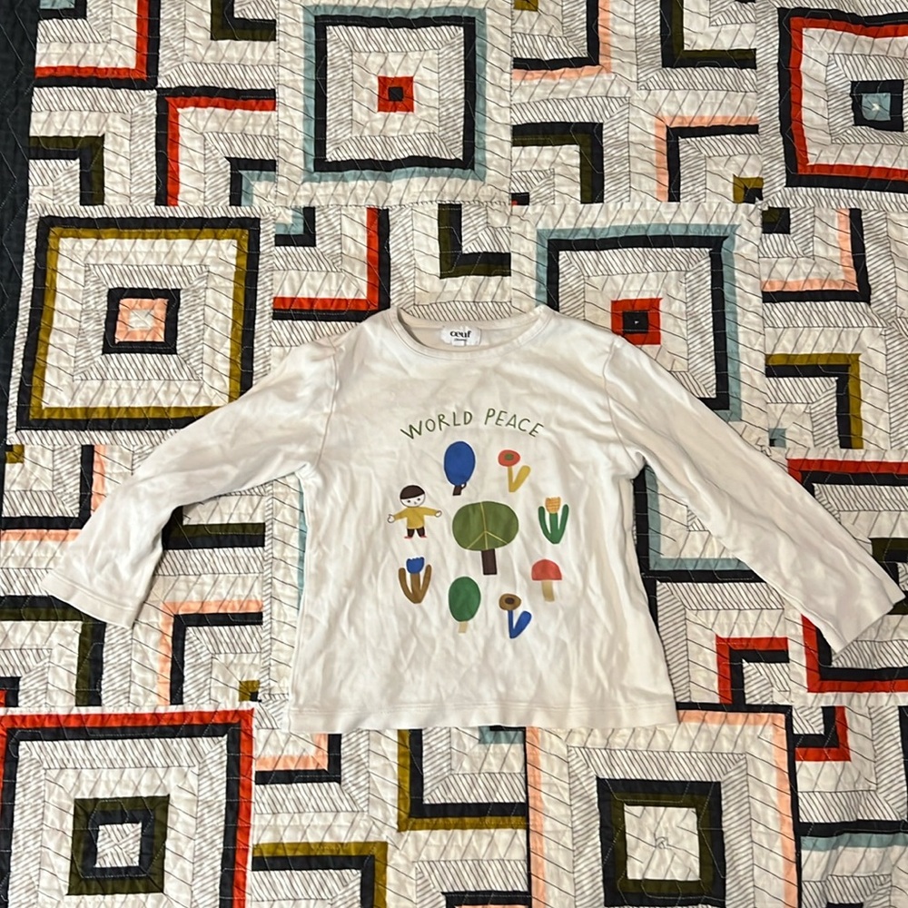 Oeuf World Peace Tshirt Size 2-3Y